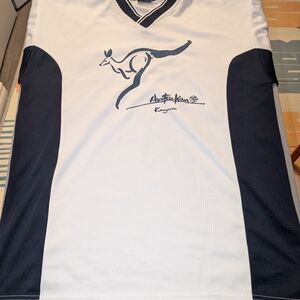 Kangaroo Men's White and Black Jersey